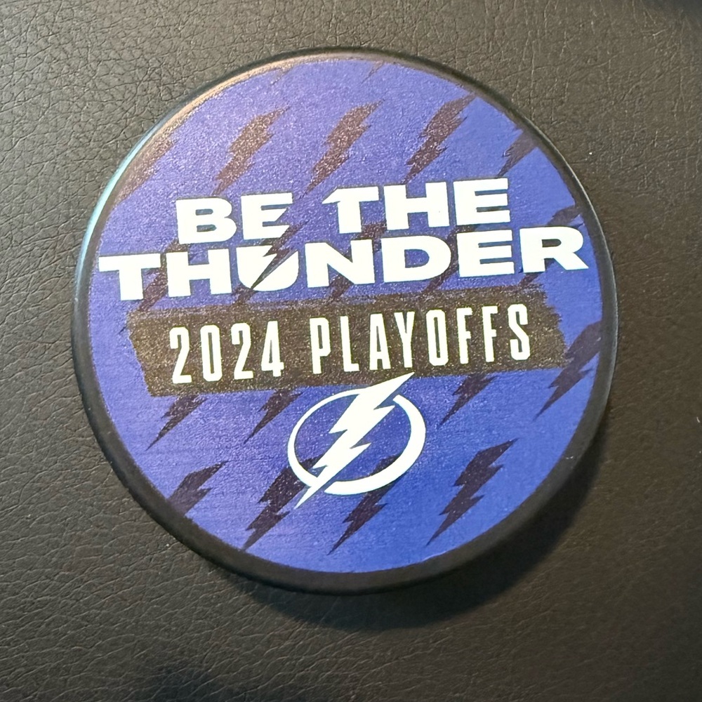 Limited edition Tampa Bay Lightning 2024 playoff puck